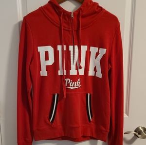 Pink Brand red half zip hoodie